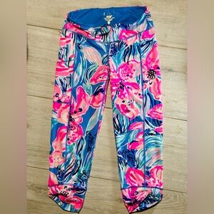 Lilly Pulitzer Pink and Blue Floral Leggings